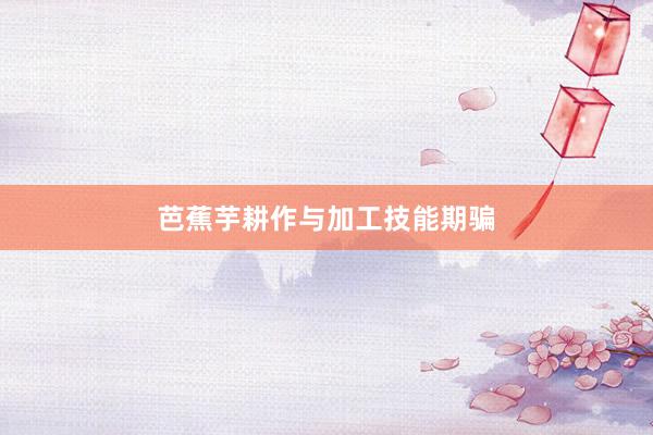 芭蕉芋耕作与加工技能期骗